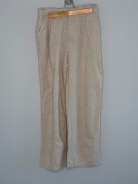 H&M Women’s Stright Legged Pants in Light Beige Small Summer Vacation Breezy